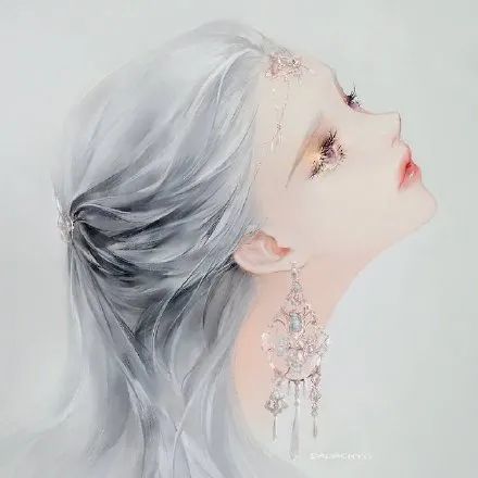 微信头像清新的少女插画高雅迷人的唯美感