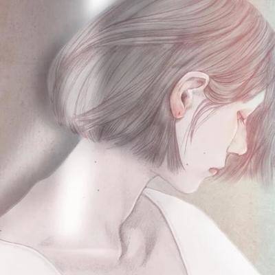 手绘短发气质头像