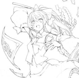 彩绘插画女生头像图片线稿