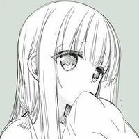 侧脸头像女简笔画qq头像