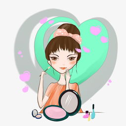 欧美风小女孩和化妆品图片素材其他格式下载动漫人物大全