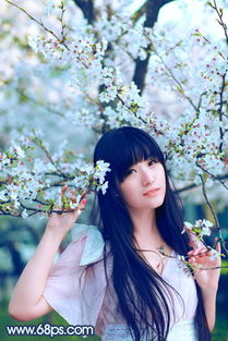 ps打造樱花美女粉嫩淡暖色调