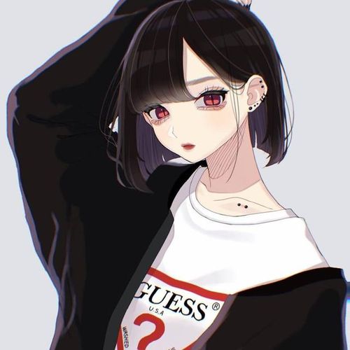 成熟卡通头像女短发酷酷