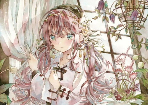 宝藏画师透明水彩上色可爱清新动漫少女