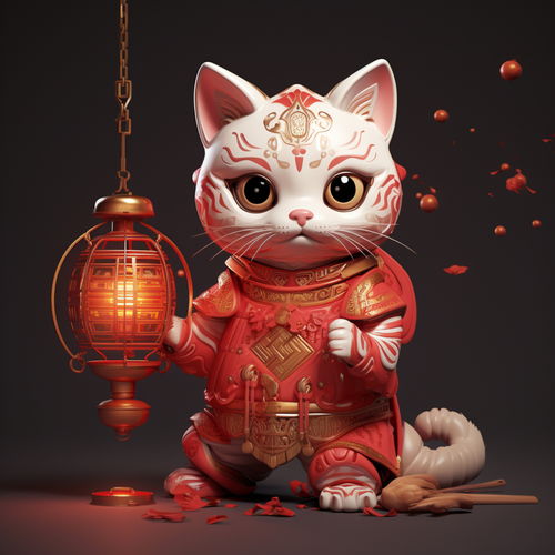 红色喜庆卡通招财猫素材图片海报设计下载请至来源处