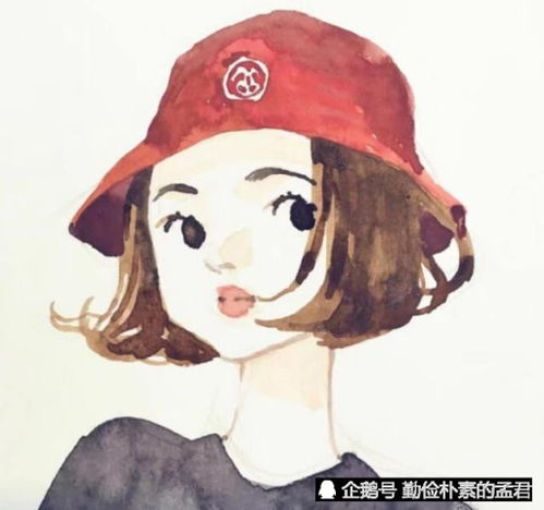 女生头像唯美素描头像手绘