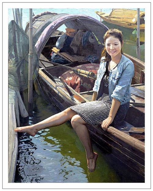 天天漫画网油画家何绍教江南女子纯真秀美