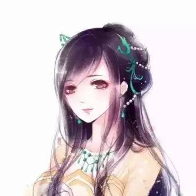 动漫女生头像可爱呆萌想你的时候情不自禁地微笑