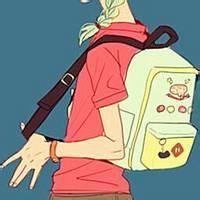 头像女生口罩卡通图片书包