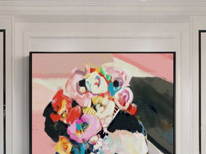 北欧现代手绘日本美女花卉抽象油画装饰画无框画图片设计素材高清模板下载11.90mb其他大全
