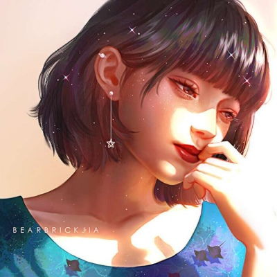 高清唯美超酷的女生彩绘微信头像图片