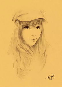 唯美少女素描头像,美腻了
