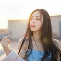 气质长发美女清纯直长发美女侧脸头像