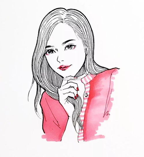 爱死这风格了,青春动人的插画真美简洁风手绘头像值得学习