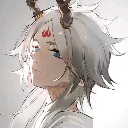 白发蓝瞳动漫男头