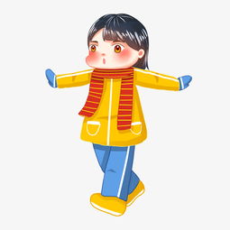 冬季冬天卡通可爱女孩大雪立冬冬至二十四节气图片素材其他格式下载动漫人物大全