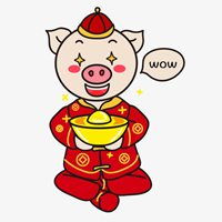 2019发财猪头像微信头像图片大全