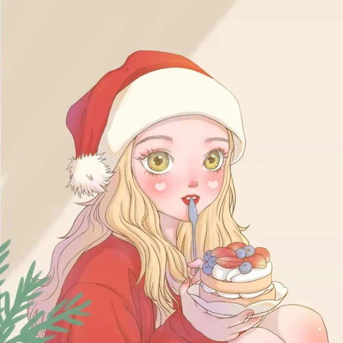 手绘森女头像圣诞节