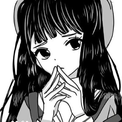 头像女黑白漫画部位毛二力