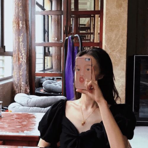 女生头像风景不露脸单身女孩