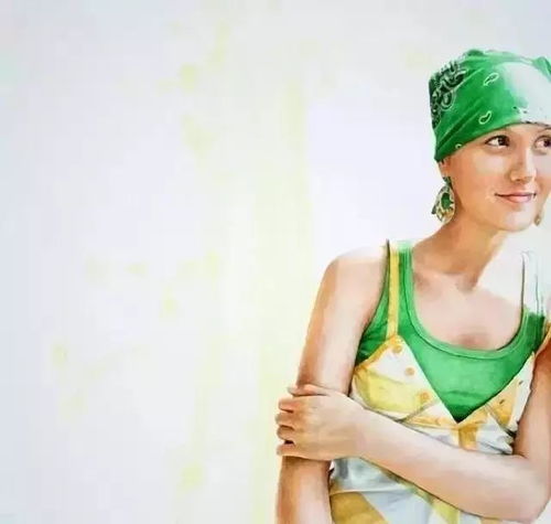 水彩,画出少女水嫩的肌肤水彩人物头像女