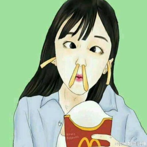 欧美女头像搞怪无奈动漫