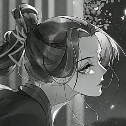 女生头像古风黑白女头像