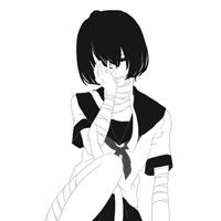 女生黑白插画qq头像女生黑白插画