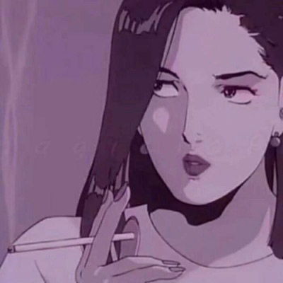 黑白动漫头像丧女二次元很丧很酷的女生头像