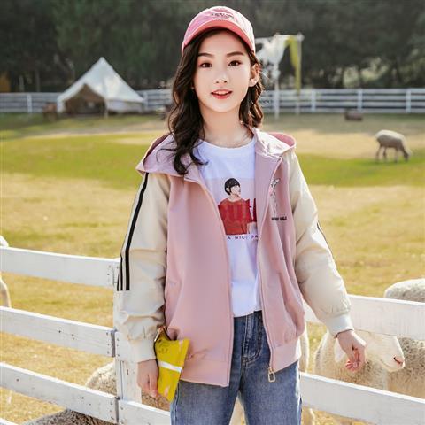 女童春季外套洋气韩版2020年新款春装12中大童15岁女孩春秋儿童14
