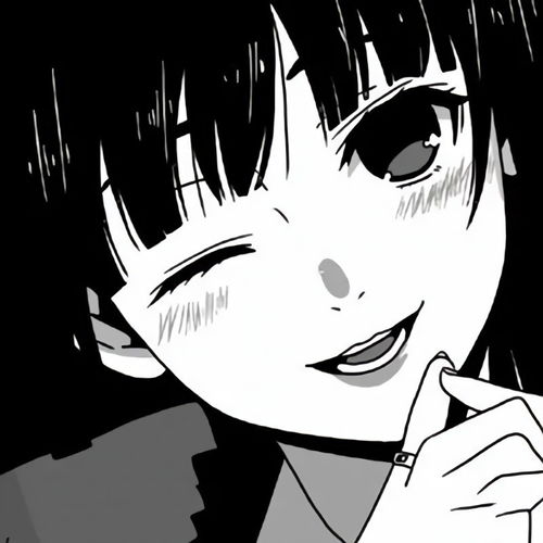 女生漫画头像黑白可爱黑白