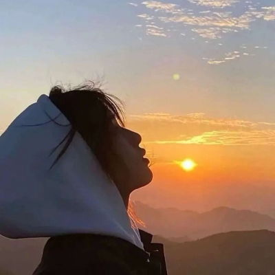 落日晚风的女生头像女头