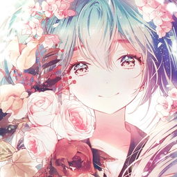 樱花少女头像背景图福禄双全