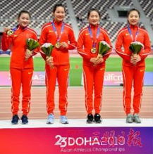 中国女子4100米接力创今年世界最佳葛曼棋最后一棒冲刺