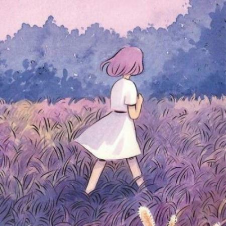 唯美插画手绘女生头像,软萌少女唯美有意境的