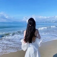 风景头像女生海滩美女海滩边风景头像