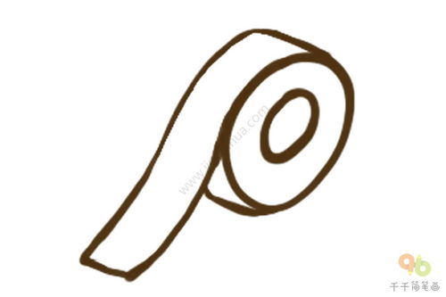彩色的胶带简笔画