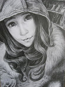 少女素描头像