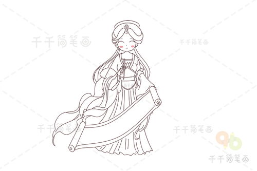 古风手绘唐朝仙女图片