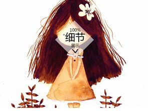 小清新手绘卡通小女孩儿童房装饰画图片下载人物装饰画大全现代简约装饰画编号17347256