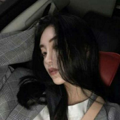 韩国女生头像女神范成熟披发
