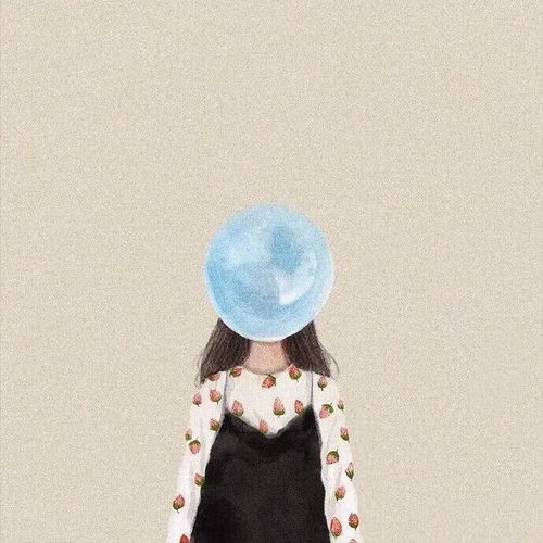 手绘背影女生头像提升自己比迎合他人重要