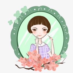 欧美风小女孩和粉色的小花图片素材其他格式下载动漫人物大全