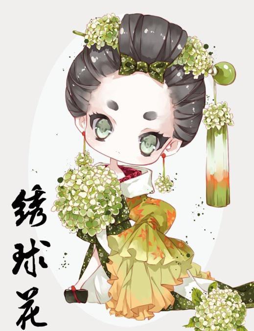 当花朵拟人变q版角色,牡丹花是古风美人,樱花变成可爱少女