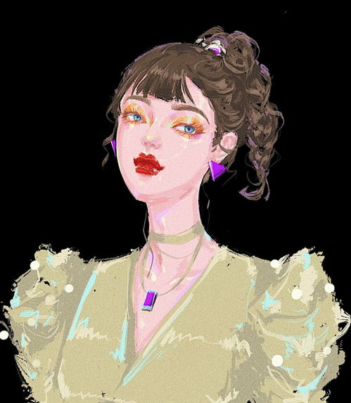 手绘女生插画头像,太适合帅气的女生用了