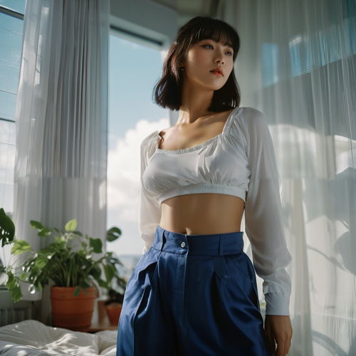 ai绘制性感唯美的美少女图集40清新脱俗温柔大方