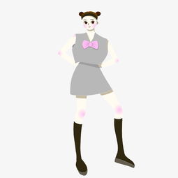 手绘矢量卡通俏皮可爱女生图片素材其他格式下载动漫人物大全