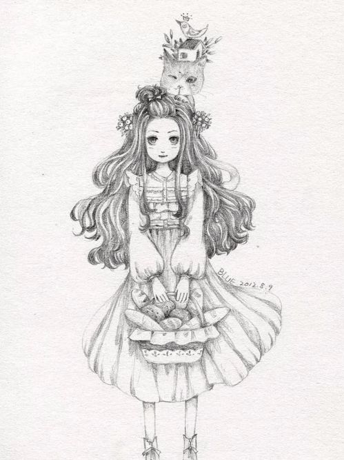 水彩画手绘少女心爆棚的水彩插画