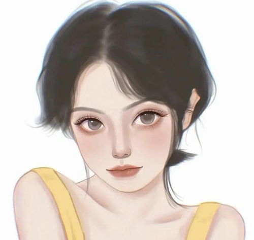 可爱短发女孩头像