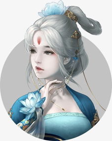 白发妖冶美女头像古风手绘素材图片免费下载高清装饰图案png千库网图片编号3831850